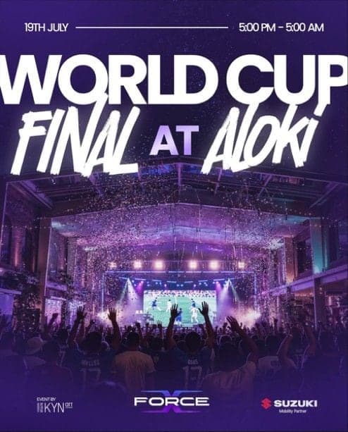 “World Cup Final at Aloki” poster