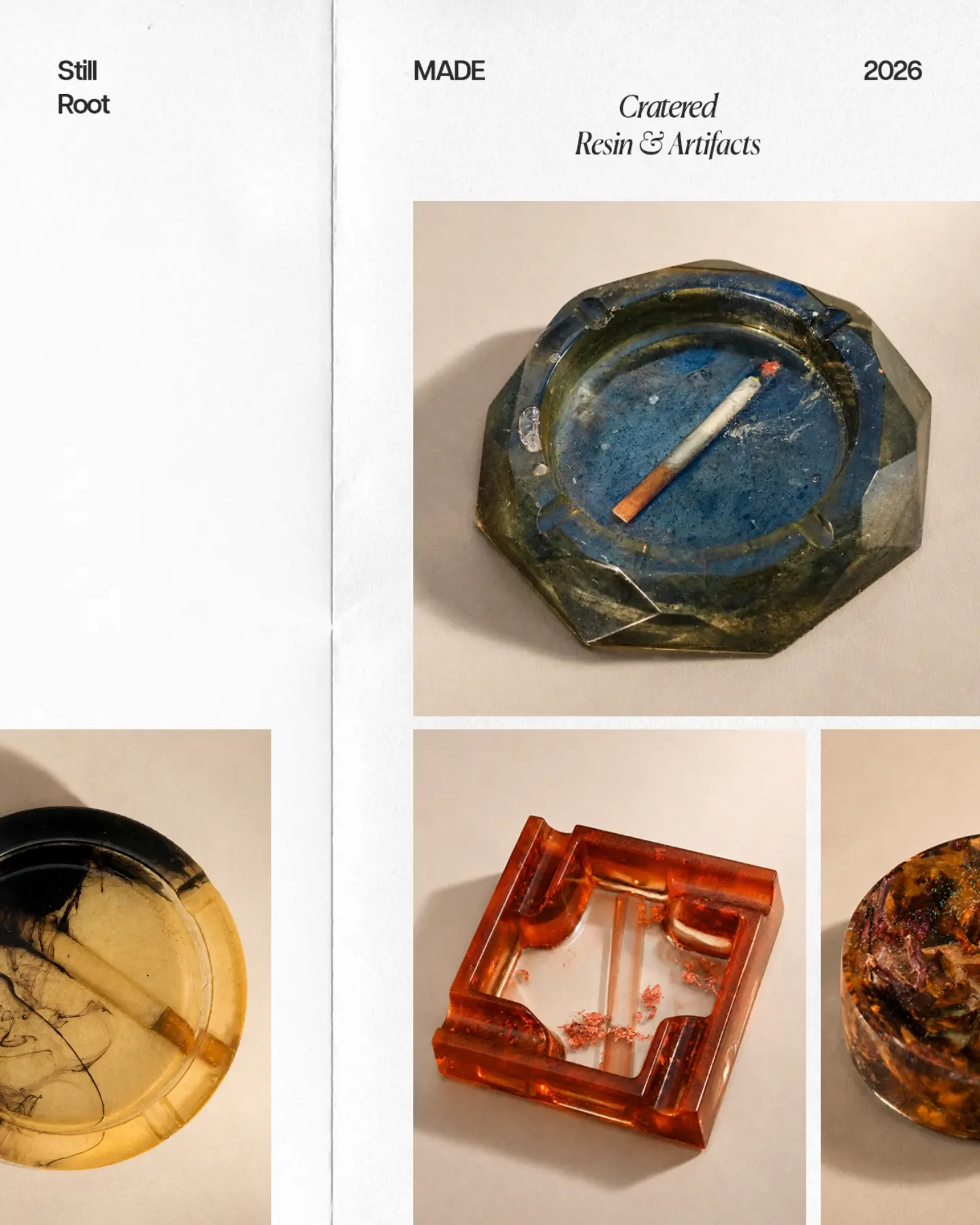 Cratered Resin & Artifacts: the ashtray collection