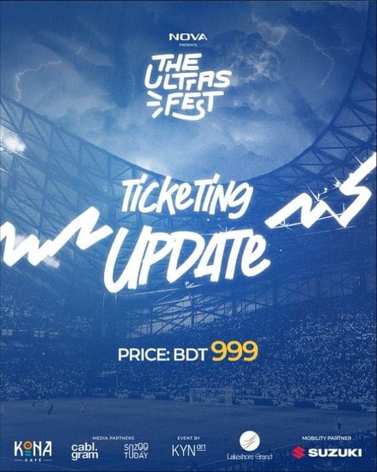 Ticketing update post: price BDT 999