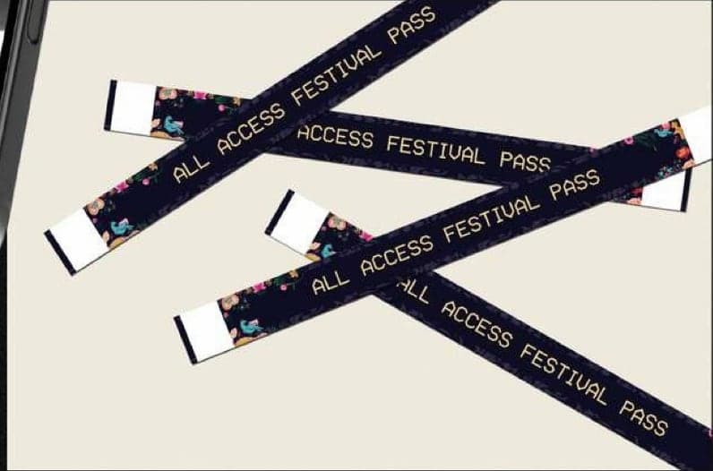 All-access festival pass wristbands