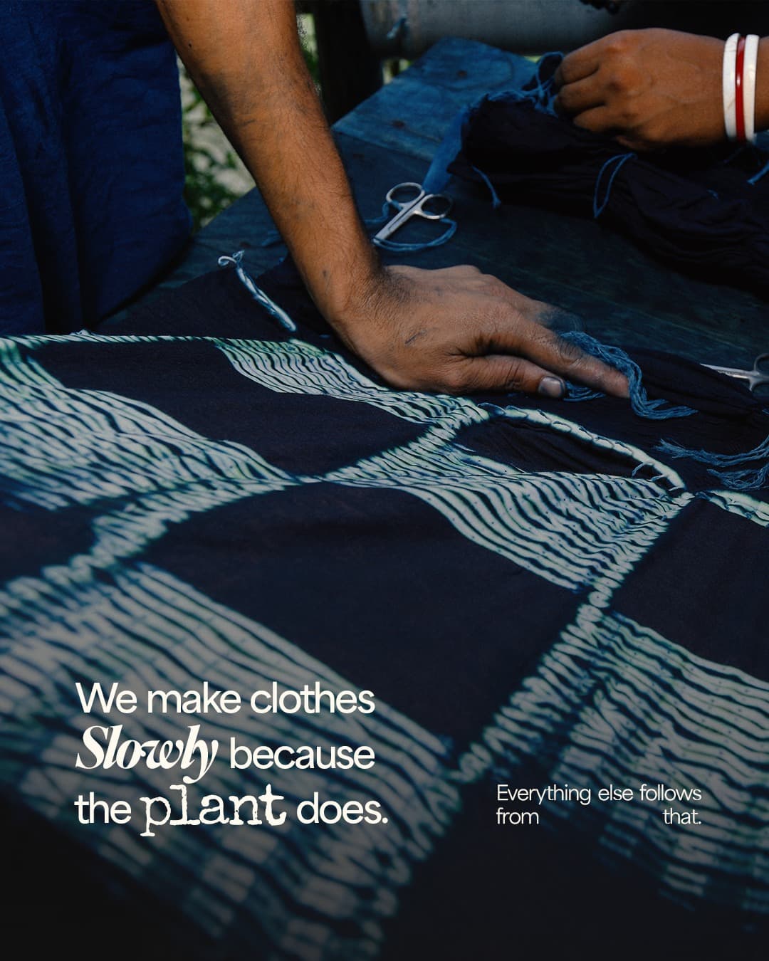 “We make clothes slowly because the plant does”: hands on indigo-dyed cloth