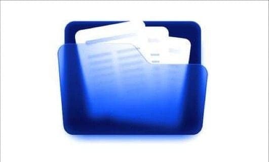 Blue 3D folder illustration