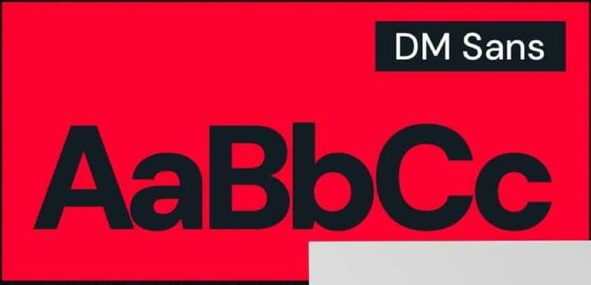 Typeface: DM Sans