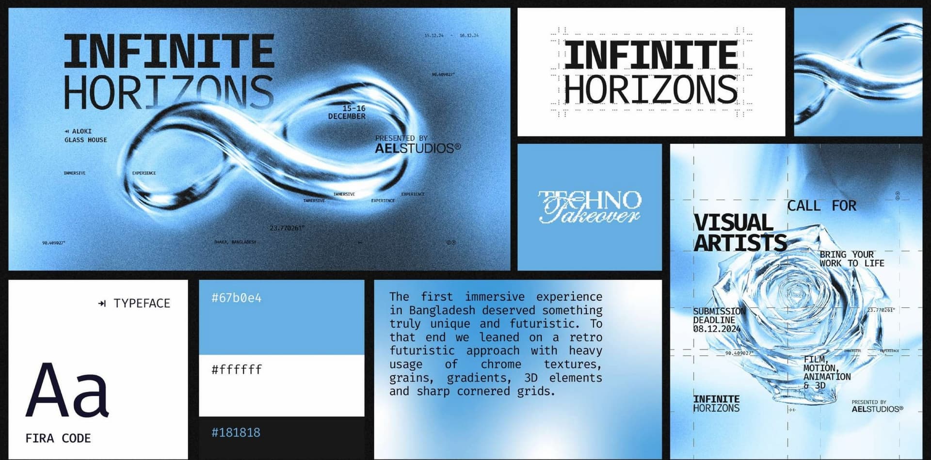 Infinite Horizons brand board from the Lime portfolio